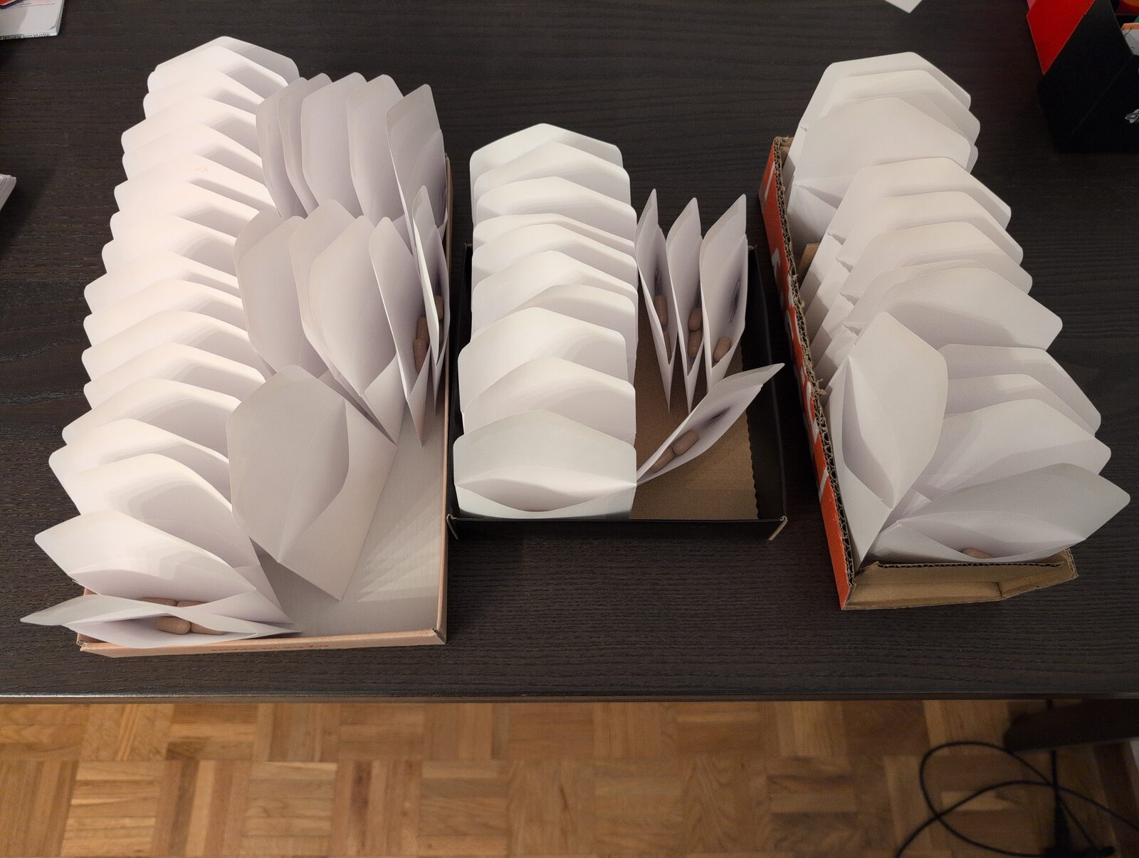 Many envelopes filled with pills